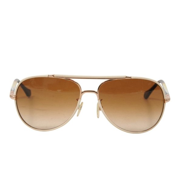 Balenciaga BA 14 24F Aviator Sunglasses 60-15 Cream Gold Brown Tortoise - Picture 2 of 9